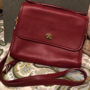 Sold on eBay Vintage red Court coach bag